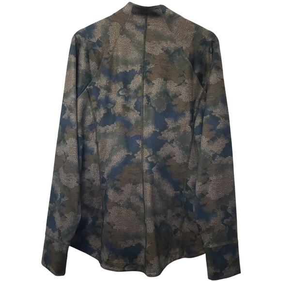 NWT ATHLETA Salutation Jacket Blue Green Camo Print Women's Size 1X - Picture 7 of 11